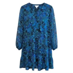 Tiered Boho Peasant Dress Dark Fairy Babydoll Grunge Romantic Floral Tunic Dress